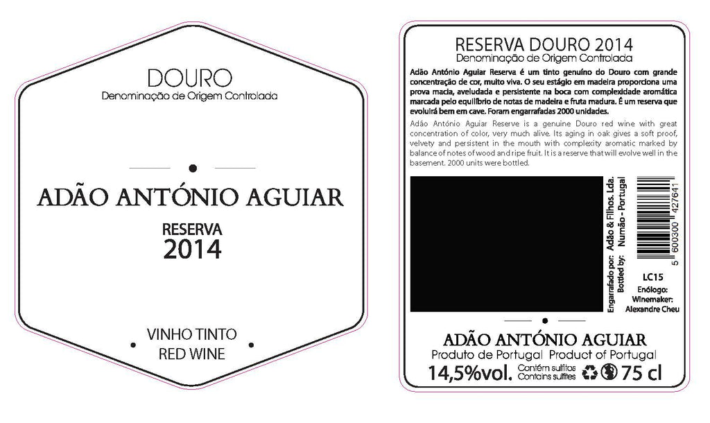 Adao Antonio Aguiar Reserva Douro '14